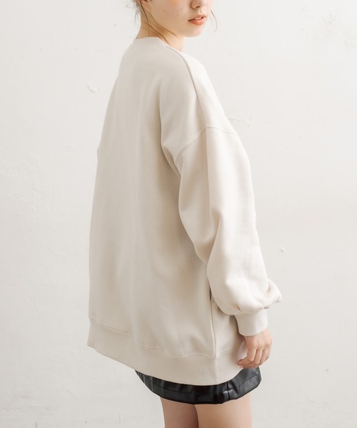 OLIVE des OLIVE（オリーブデオリーブ）の「ゆるプリントプルオーバー（スウェット・レディース・ライトグレー/アイボリー/ラベンダー/スミクロ・FREE）」の9枚目の写真