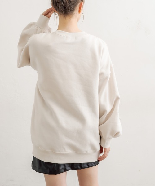 OLIVE des OLIVE（オリーブデオリーブ）の「ゆるプリントプルオーバー（スウェット・レディース・ライトグレー/アイボリー/ラベンダー/スミクロ・FREE）」の10枚目の写真