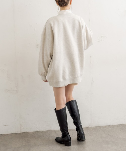 OLIVE des OLIVE（オリーブデオリーブ）の「ゆるプリントプルオーバー（スウェット・レディース・ライトグレー/アイボリー/ラベンダー/スミクロ・FREE）」の19枚目の写真