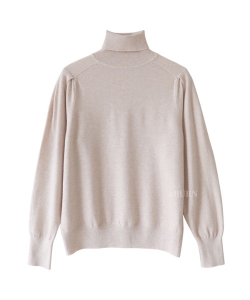 deBURN（デバーン）の「【deBURN 】パフスリーブ タートルネックニット / puff sleeve turtle_KN（ニット/セーター・レディース・ブラック/ブラウン/カーキ/ライトベージュ・FREE）」の4枚目の写真