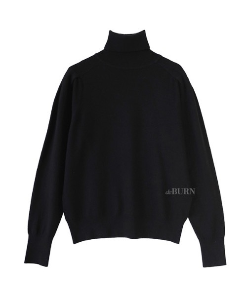 deBURN（デバーン）の「【deBURN 】パフスリーブ タートルネックニット / puff sleeve turtle_KN（ニット/セーター・レディース・ブラック/ブラウン/カーキ/ライトベージュ・FREE）」の2枚目の写真