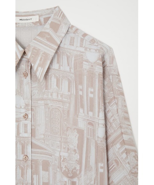 MOUSSY(マウジー)の「ARCHITECTURE SHIRT ドレス(シャツワンピース・レディース・ライトピンク/ブラック・FREE)」の3枚目の写真