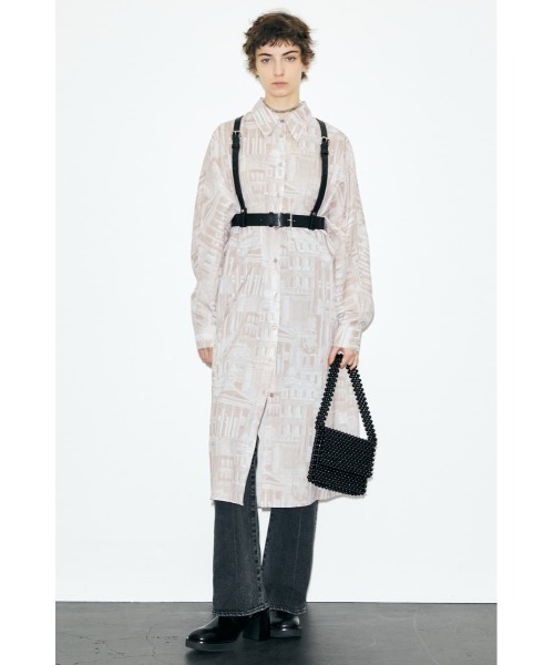MOUSSY(マウジー)の「ARCHITECTURE SHIRT ドレス(シャツワンピース・レディース・ライトピンク/ブラック・FREE)」の14枚目の写真