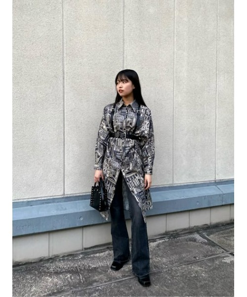 MOUSSY(マウジー)の「ARCHITECTURE SHIRT ドレス(シャツワンピース・レディース・ライトピンク/ブラック・FREE)」の21枚目の写真