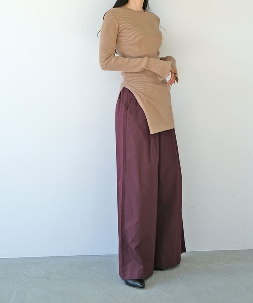 AKTE(アクテ)の「サイドスリットリブニットプルオーバー(ニット/セーター・レディース・イエロー/ベージュ・FREE)」の12枚目の写真