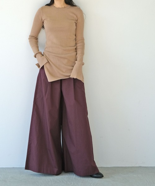 AKTE(アクテ)の「サイドスリットリブニットプルオーバー(ニット/セーター・レディース・イエロー/ベージュ・FREE)」の16枚目の写真