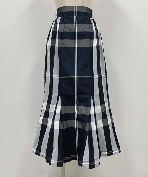 PICCIN（ピッチン）の「チェック柄マーメイドスカート（スカート・レディース・ホワイト/ネイビー/ブラック・M）」の6枚目の写真