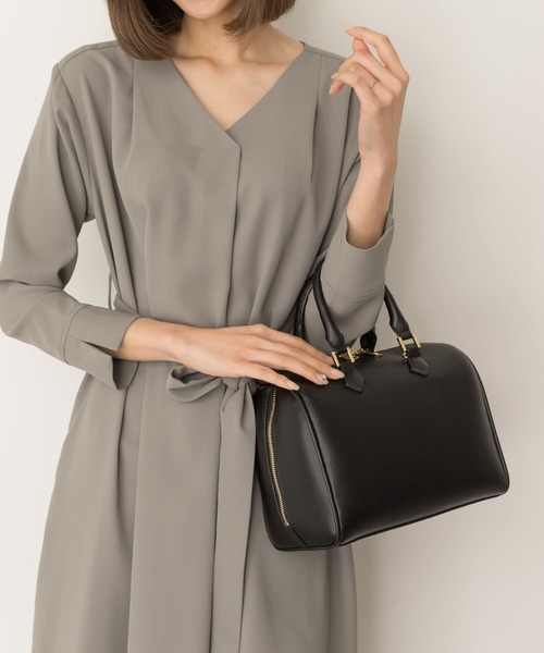 RODE SKO(ロデスコ)の「プレーンボストンバッグ(ボストンバッグ・レディース・ブラック/ダークブラウン・ONE)」の7枚目の写真