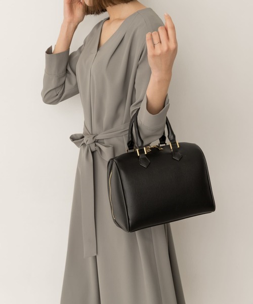 RODE SKO(ロデスコ)の「プレーンボストンバッグ(ボストンバッグ・レディース・ブラック/ダークブラウン・ONE)」の10枚目の写真