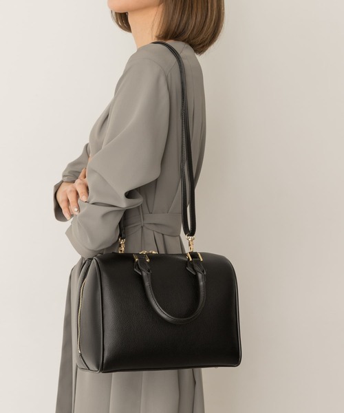 RODE SKO(ロデスコ)の「プレーンボストンバッグ(ボストンバッグ・レディース・ブラック/ダークブラウン・ONE)」の12枚目の写真