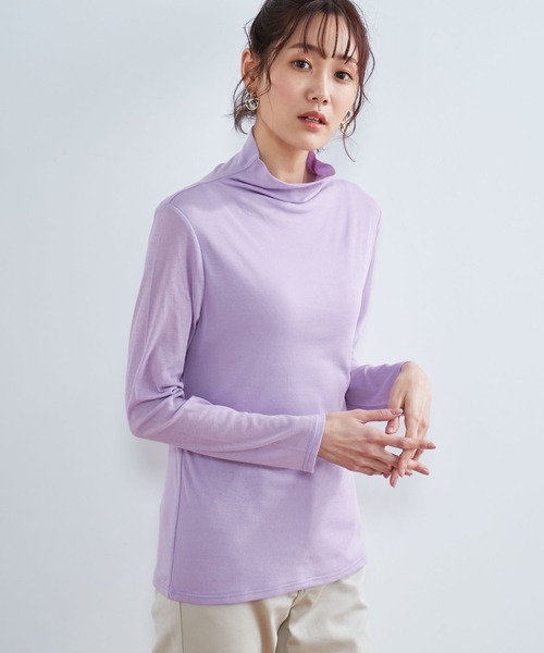 DECOY SINCE 1981（デコイシンスイチキュウハチイチ）の「コットンハイネックプルオーバー（Tシャツ/カットソー・レディース・ピンク/サックスブルー/ホワイト・M/LL/L）」の3枚目の写真