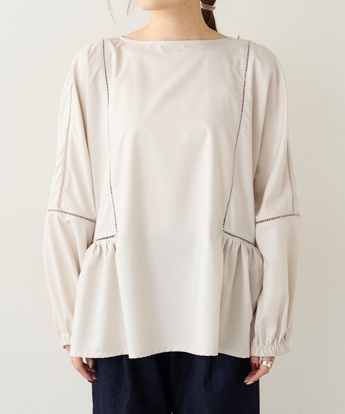 PUAL CE CIN（ピュアルセシン）の「【Du noir】はしごレースプルオーバーブラウス（シャツ/ブラウス・レディース・ブラック/アイボリー・FREE）」の10枚目の写真