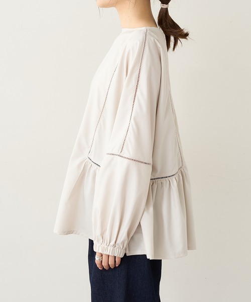 PUAL CE CIN（ピュアルセシン）の「【Du noir】はしごレースプルオーバーブラウス（シャツ/ブラウス・レディース・ブラック/アイボリー・FREE）」の11枚目の写真