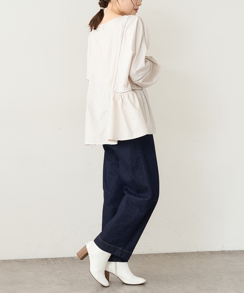 PUAL CE CIN（ピュアルセシン）の「【Du noir】はしごレースプルオーバーブラウス（シャツ/ブラウス・レディース・ブラック/アイボリー・FREE）」の8枚目の写真