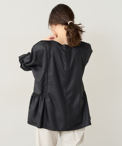 PUAL CE CIN（ピュアルセシン）の「【Du noir】はしごレースプルオーバーブラウス（シャツ/ブラウス・レディース・ブラック/アイボリー・FREE）」の6枚目の写真