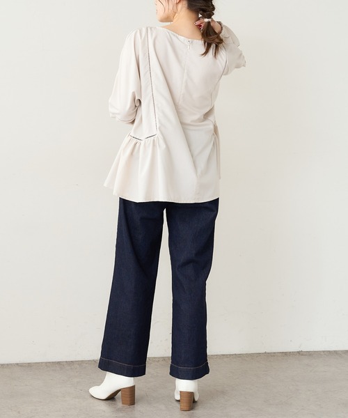 PUAL CE CIN（ピュアルセシン）の「【Du noir】はしごレースプルオーバーブラウス（シャツ/ブラウス・レディース・ブラック/アイボリー・FREE）」の9枚目の写真