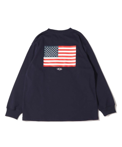 UGG(アグ)の「UGG@mos USバックプリント ロンT(Tシャツ/カットソー・レディース・ホワイト/レッド/ネイビー・L/XL/M)」の3枚目の写真