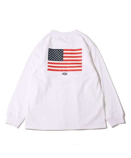 UGG(アグ)の「UGG@mos USバックプリント ロンT(Tシャツ/カットソー・レディース・ホワイト/レッド/ネイビー・L/XL/M)」の17枚目の写真