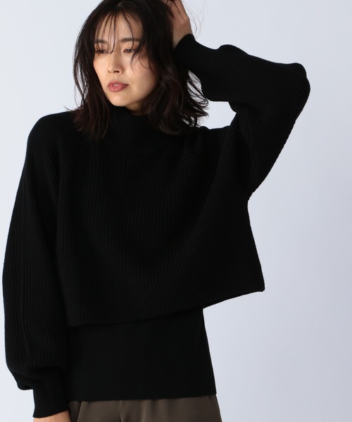 BARNYARDSTORM（バンヤードストーム）の「BARNYARDSTORM / ショートニットアンサンブル（ニット/セーター・レディース・ブラック/オフホワイト/イエロー・FREE）」の17枚目の写真