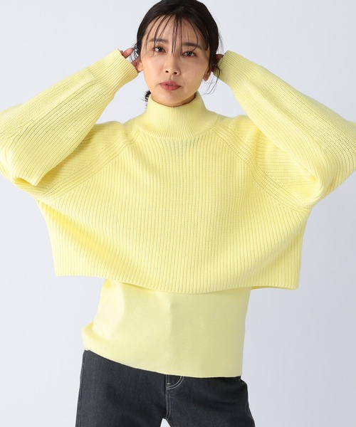 BARNYARDSTORM（バンヤードストーム）の「BARNYARDSTORM / ショートニットアンサンブル（ニット/セーター・レディース・ブラック/オフホワイト/イエロー・FREE）」の21枚目の写真