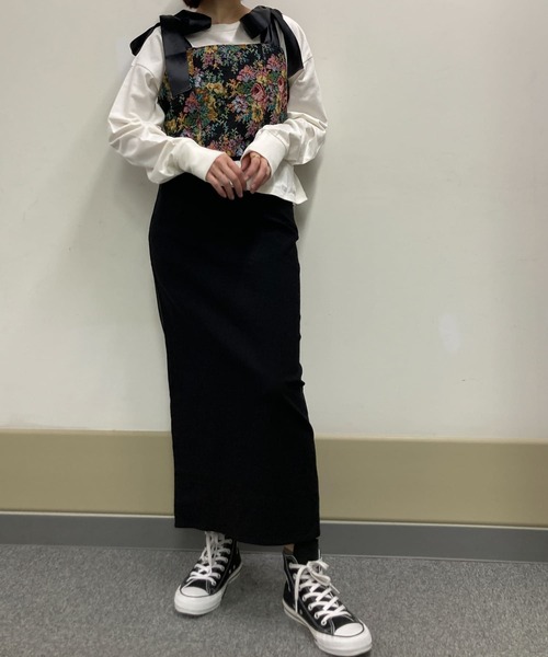 HEYUMM（ヘユム）の「HEYUMM　ゴブランジャガードコルセットビスチェ（その他トップス・レディース・ブルー系その他/ブラック系その他・ONE）」の5枚目の写真