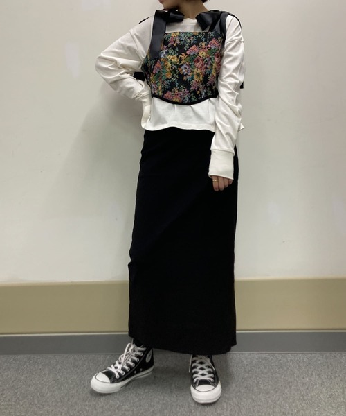 フランスヴィンテージ ジャガード生地のコルセットビスチェ forksy.（フォルクシー）の「【forksy.】ジャガードコルセット
