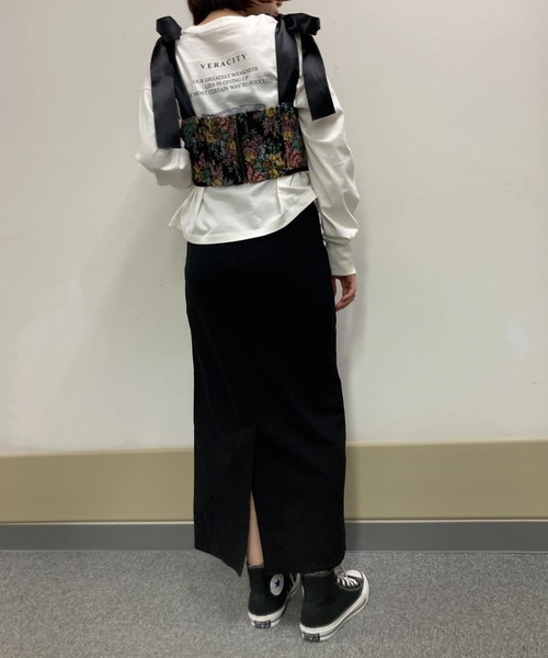 HEYUMM（ヘユム）の「HEYUMM　ゴブランジャガードコルセットビスチェ（その他トップス・レディース・ブルー系その他/ブラック系その他・ONE）」の10枚目の写真