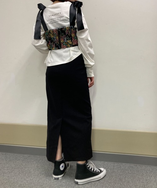 HEYUMM（ヘユム）の「HEYUMM　ゴブランジャガードコルセットビスチェ（その他トップス・レディース・ブルー系その他/ブラック系その他・ONE）」の11枚目の写真