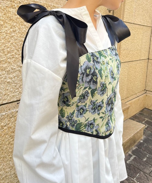 HEYUMM（ヘユム）の「HEYUMM　ゴブランジャガードコルセットビスチェ（その他トップス・レディース・ブルー系その他/ブラック系その他・ONE）」の19枚目の写真