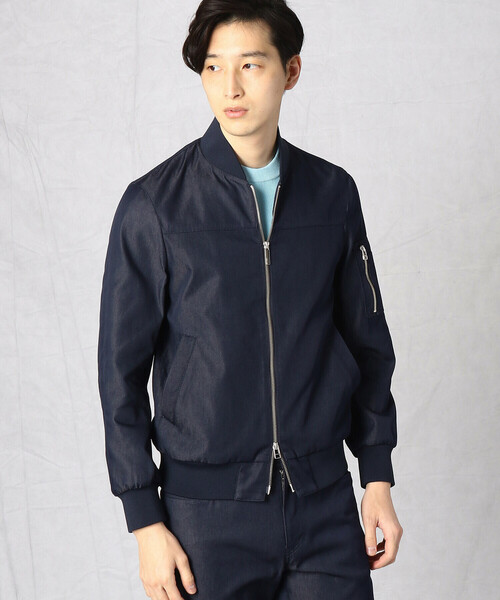 COMME CA MEN（コムサメン）の「【HANDLE/ハンドル】ナイロンデニム　ミリタリージャケット（デニムジャケット・メンズ・ネイビー・S/M/L）」の5枚目の写真