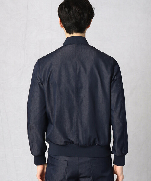 COMME CA MEN（コムサメン）の「【HANDLE/ハンドル】ナイロンデニム　ミリタリージャケット（デニムジャケット・メンズ・ネイビー・S/M/L）」の7枚目の写真