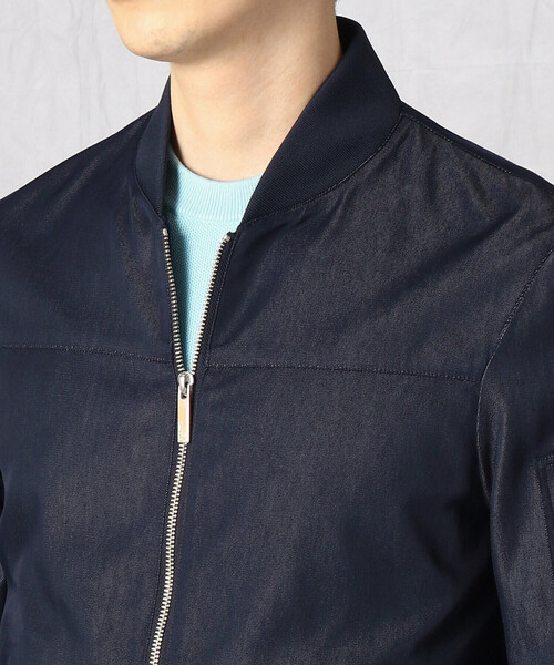 COMME CA MEN（コムサメン）の「【HANDLE/ハンドル】ナイロンデニム　ミリタリージャケット（デニムジャケット・メンズ・ネイビー・S/M/L）」の10枚目の写真