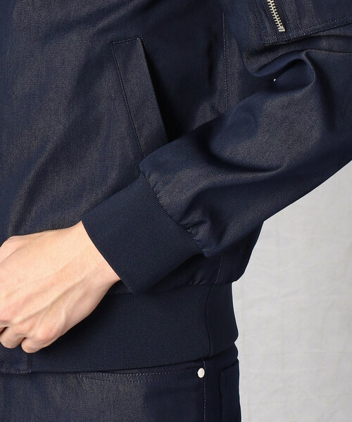 COMME CA MEN（コムサメン）の「【HANDLE/ハンドル】ナイロンデニム　ミリタリージャケット（デニムジャケット・メンズ・ネイビー・S/M/L）」の11枚目の写真