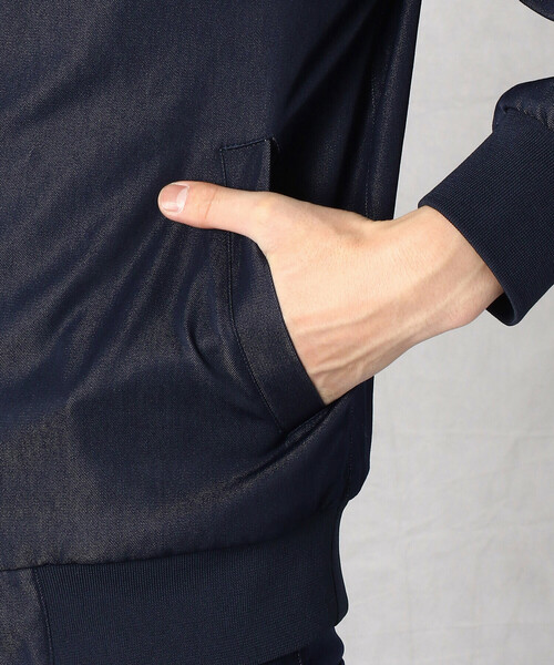 COMME CA MEN（コムサメン）の「【HANDLE/ハンドル】ナイロンデニム　ミリタリージャケット（デニムジャケット・メンズ・ネイビー・S/M/L）」の3枚目の写真