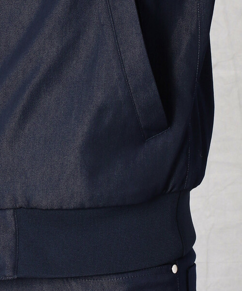 COMME CA MEN（コムサメン）の「【HANDLE/ハンドル】ナイロンデニム　ミリタリージャケット（デニムジャケット・メンズ・ネイビー・S/M/L）」の4枚目の写真