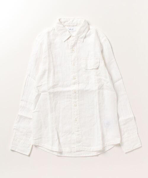 【新品】REPLAY ガーメントダイ リネン ロングスリーブシャツ 白 Mサイズ REPLAY（リプレイ）の「ガーメントダイ リネン ロングスリーブシャツ