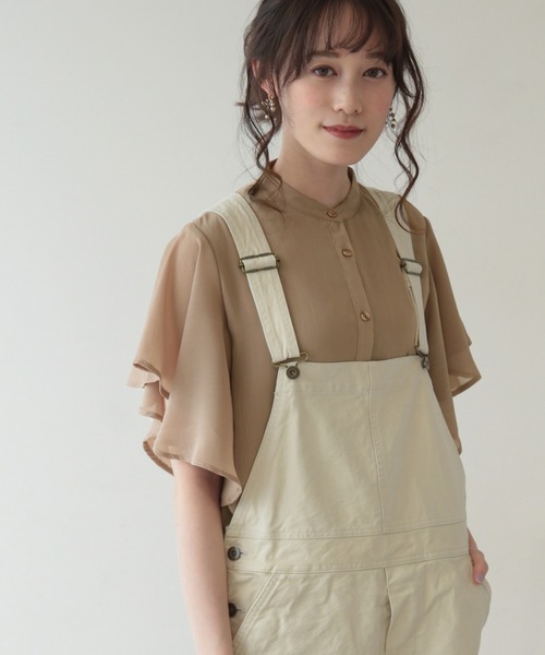 frames RAY CASSIN（フレームスレイカズン）の「WEB限定.　アソートラッフルスリーブブラウス（シャツ/ブラウス・レディース・レモンイエロー/ブラック/ドット/グレー系その他/ライトグレー/オレンジ/ロイヤルブルー/ブルー/グリーン/ベージュ/オフホワイト・FREE）」の5枚目の写真