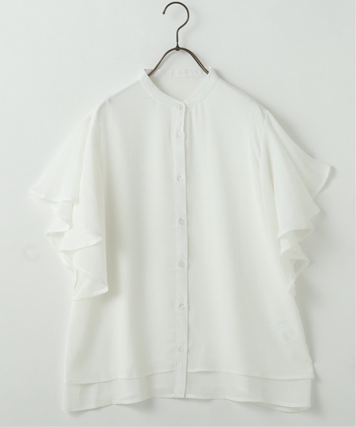 frames RAY CASSIN（フレームスレイカズン）の「WEB限定.　アソートラッフルスリーブブラウス（シャツ/ブラウス・レディース・レモンイエロー/ブラック/ドット/グレー系その他/ライトグレー/オレンジ/ロイヤルブルー/ブルー/グリーン/ベージュ/オフホワイト・FREE）」の13枚目の写真