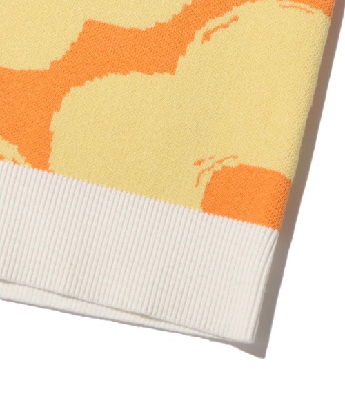 atmos pink（アトモスピンク）の「atmos pink 花柄ニットベスト（ベスト・レディース・ブラウン/オレンジ/ブルー・S/M）」の7枚目の写真