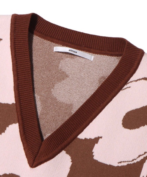 atmos pink（アトモスピンク）の「atmos pink 花柄ニットベスト（ベスト・レディース・ブラウン/オレンジ/ブルー・S/M）」の10枚目の写真
