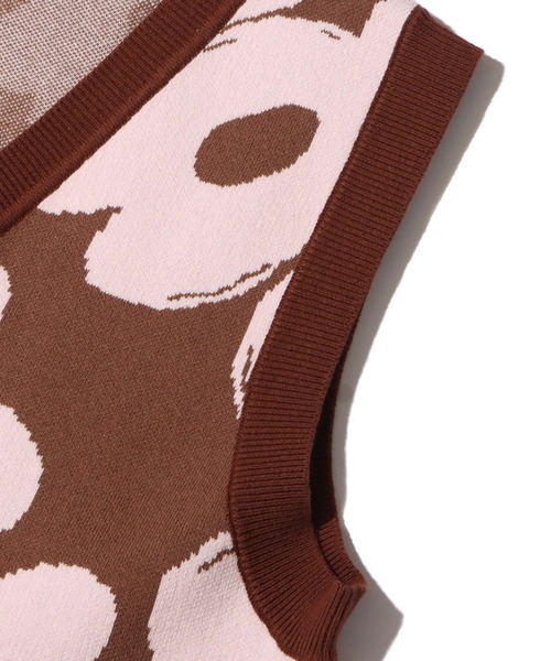 atmos pink（アトモスピンク）の「atmos pink 花柄ニットベスト（ベスト・レディース・ブラウン/オレンジ/ブルー・S/M）」の11枚目の写真