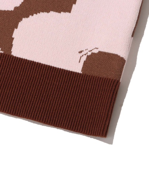 atmos pink（アトモスピンク）の「atmos pink 花柄ニットベスト（ベスト・レディース・ブラウン/オレンジ/ブルー・S/M）」の12枚目の写真