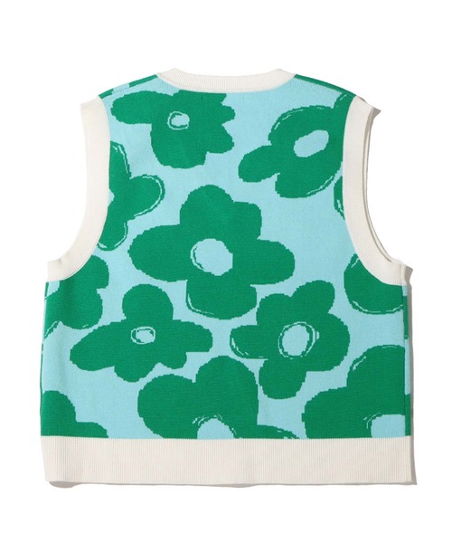 atmos pink（アトモスピンク）の「atmos pink 花柄ニットベスト（ベスト・レディース・ブラウン/オレンジ/ブルー・S/M）」の13枚目の写真