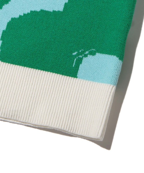 atmos pink（アトモスピンク）の「atmos pink 花柄ニットベスト（ベスト・レディース・ブラウン/オレンジ/ブルー・S/M）」の16枚目の写真