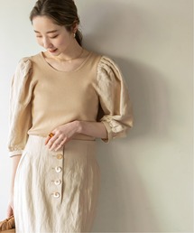 シルク混ノイルドッキングプルオーバー◆