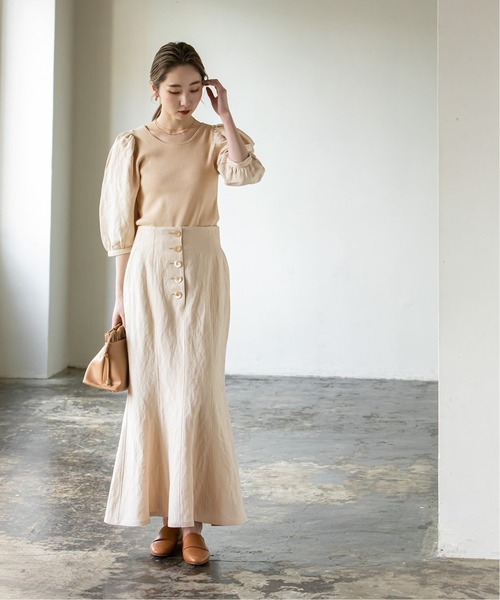 Noble(ノーブル)の「シルク混ノイルドッキングプルオーバー◆(ニット/セーター・レディース・ナチュラル/ベージュ/ブラウン・FREE)」の10枚目の写真