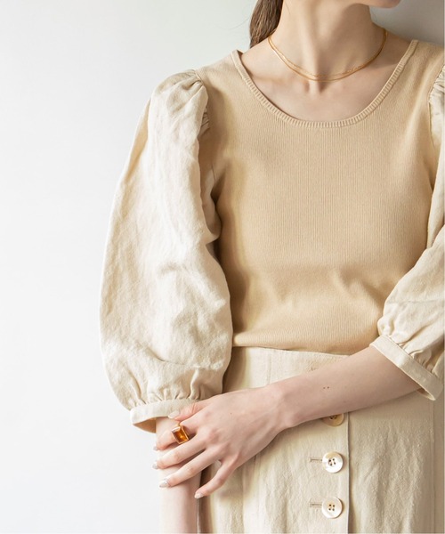 Noble(ノーブル)の「シルク混ノイルドッキングプルオーバー◆(ニット/セーター・レディース・ナチュラル/ベージュ/ブラウン・FREE)」の12枚目の写真