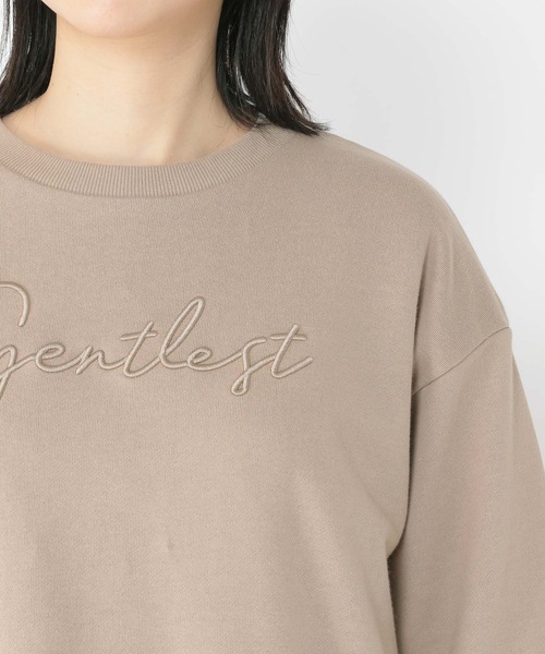 studio CLIP（スタディオクリップ）の「刺繍カレッジ裏毛プルオーバー（スウェット・レディース・モカ/ラベンダー/アイボリー・FREE）」の14枚目の写真