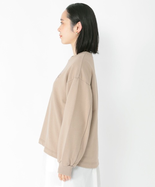 studio CLIP（スタディオクリップ）の「刺繍カレッジ裏毛プルオーバー（スウェット・レディース・モカ/ラベンダー/アイボリー・FREE）」の12枚目の写真