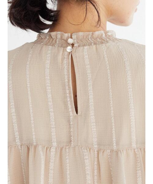 Sugar spoon（シュガースプーン）の「・SUGAR SPOON ストライプティアードチュニック（Tシャツ/カットソー・レディース・ブラック/ピンク/ライトベージュ・FREE）」の10枚目の写真